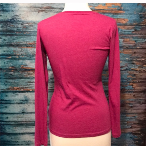Nike V- Neck Purple Long Sleeve Tee Small - Picture 4 of 4